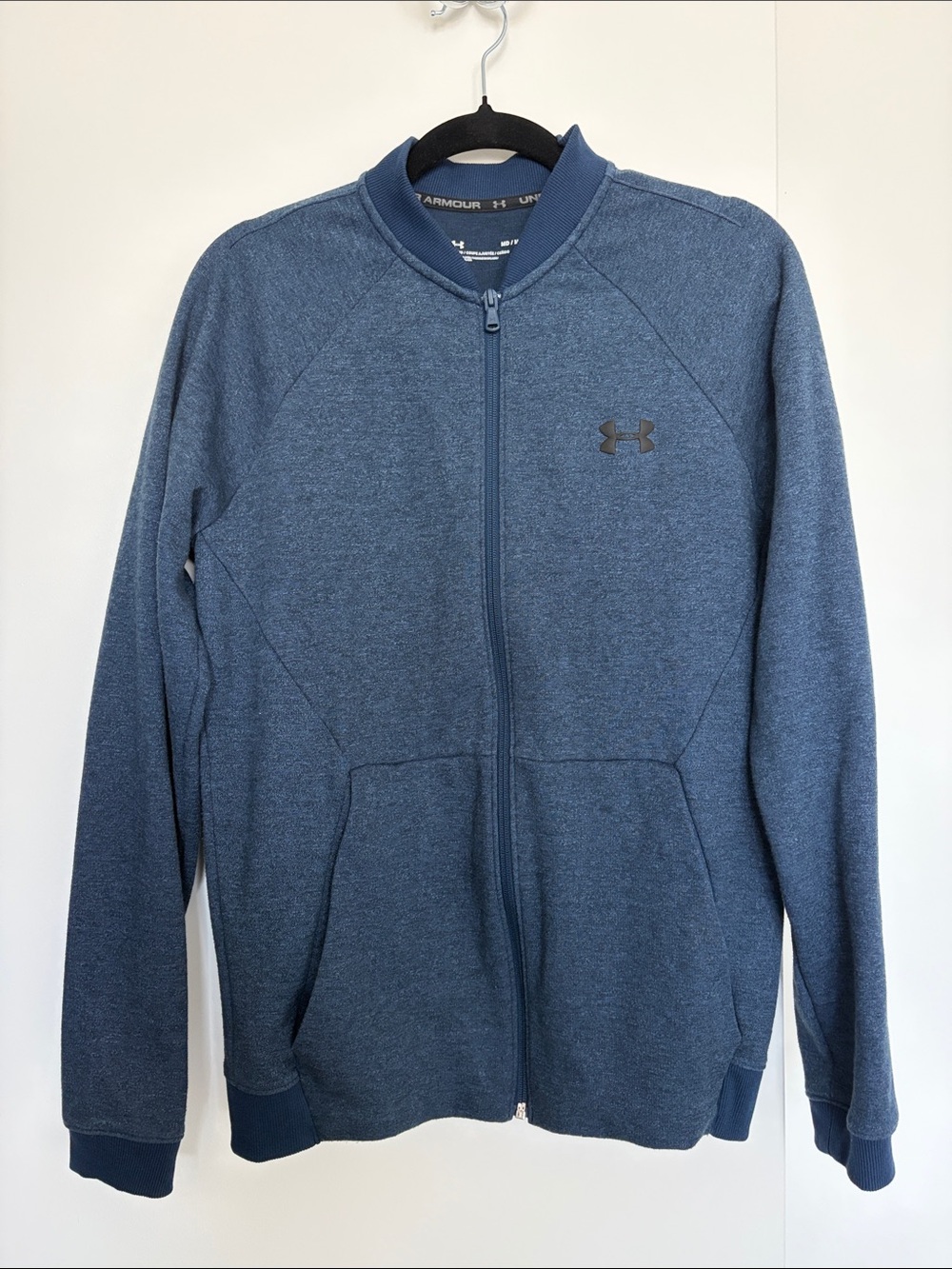 Under Armour Navy Slim-Fit Athletic Zip-Up